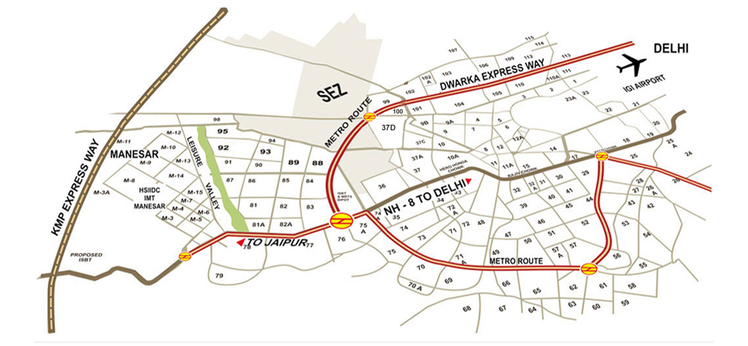 Dwarka Expressway Map